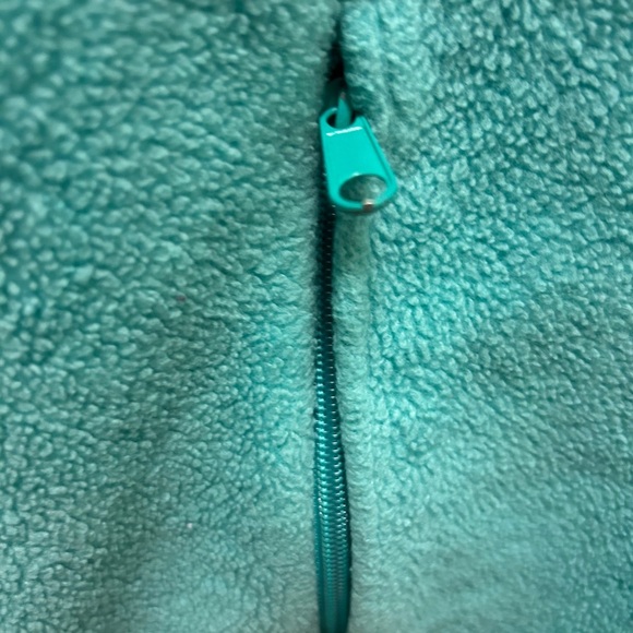 Columbia Turquoise Fleece Zip-up Sz L - Picture 8 of 10